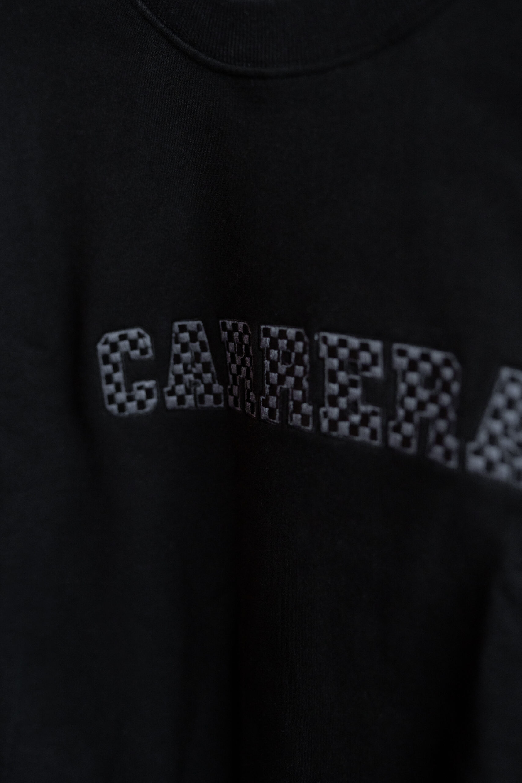 TöPö Sweatshirt - Carrera Grid - Tarmac Grey on Black - Image 3